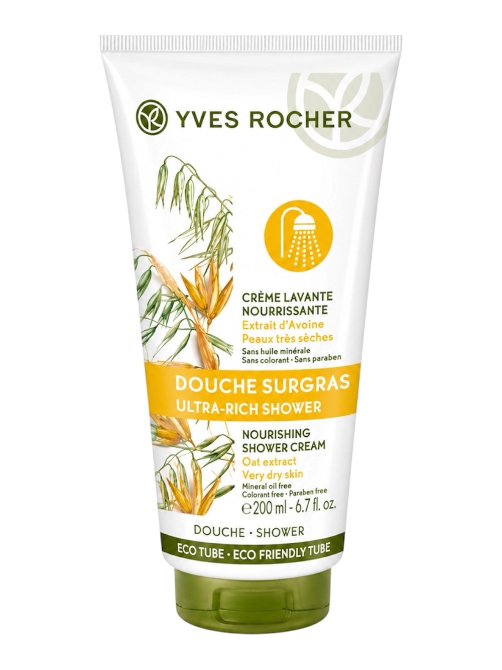 YVES ROCHER ULTRA-RICH SHOWER NOURISHING SHOWER CREAM WITH OAT EXTRACT 200ML